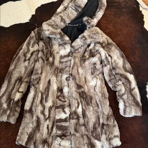 Faux Fur Hooded Coat